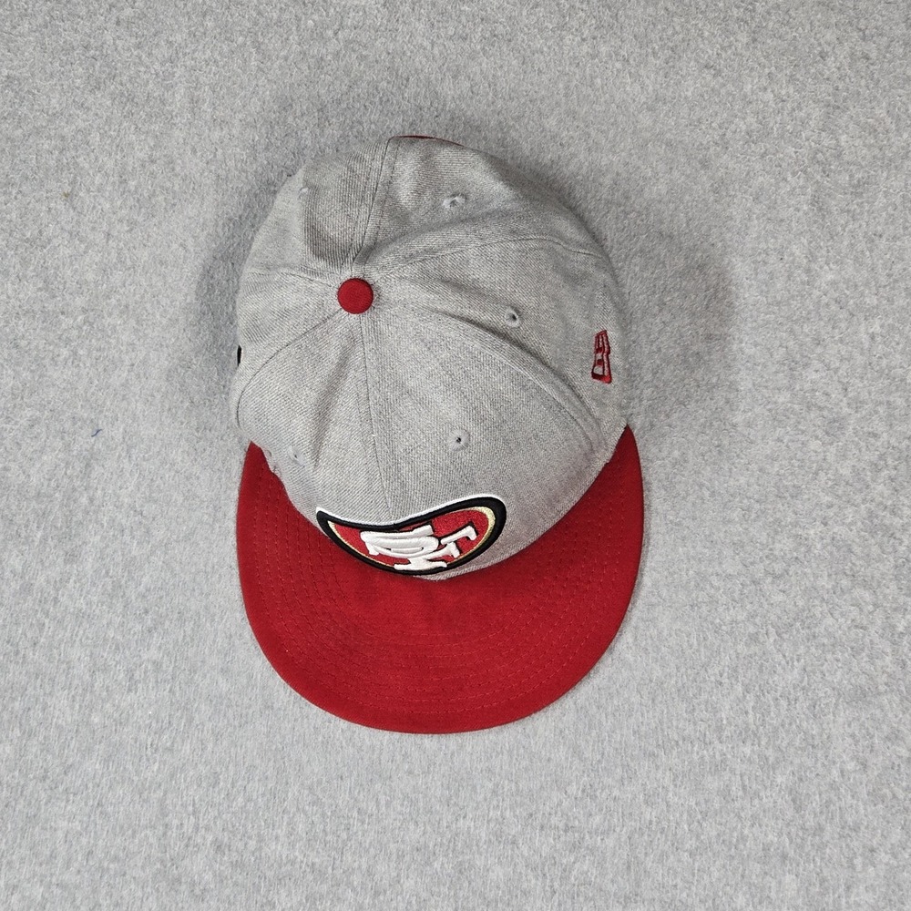 San Francisco 49ers Men Hat Medium Gray New Era Snapback Flat Embroidered